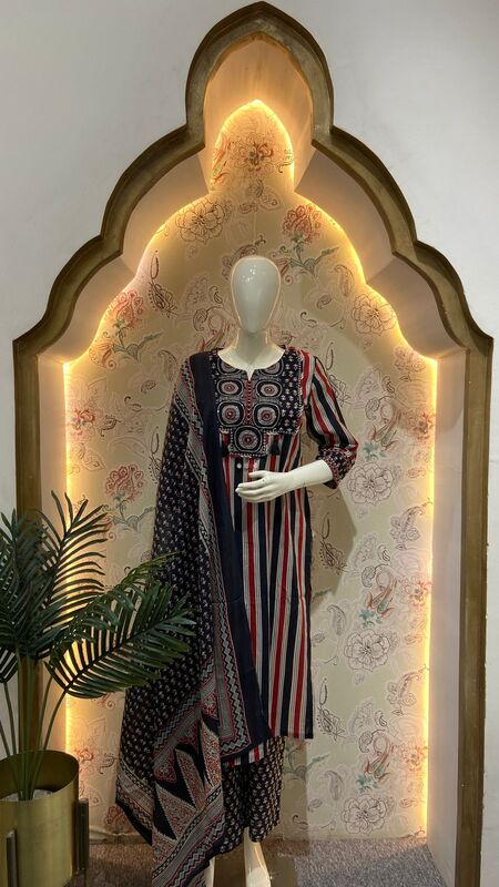 Cotton Kurti Striped Pattern