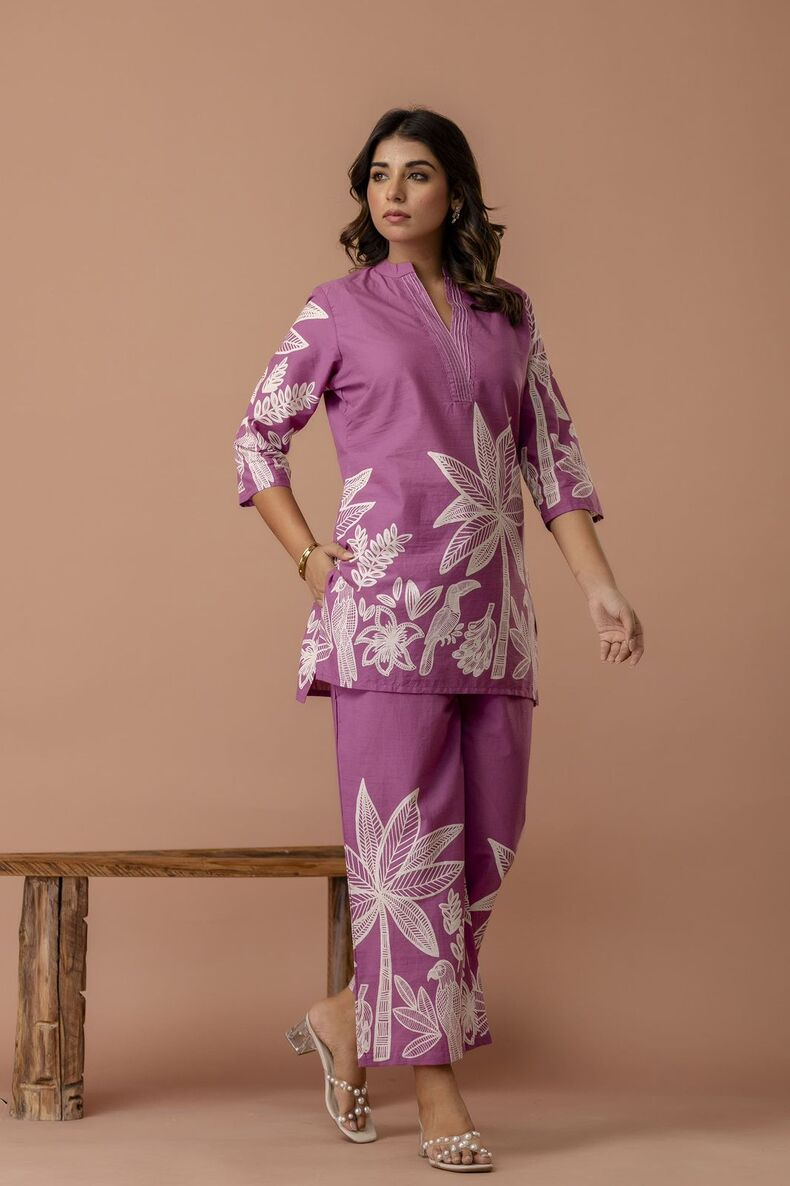 Cotton Short Kurti Co-od Set