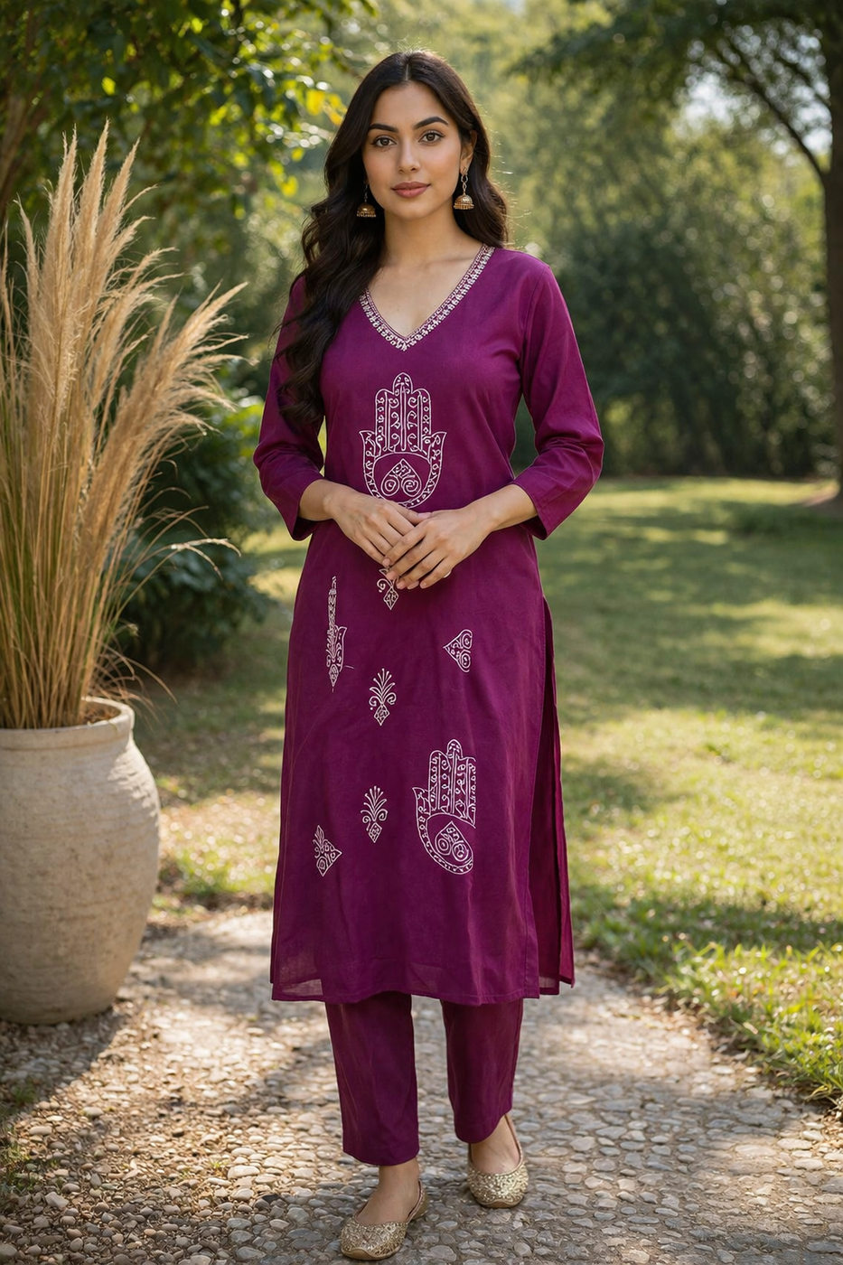Hand Of Fatima Cotton Co-od Set