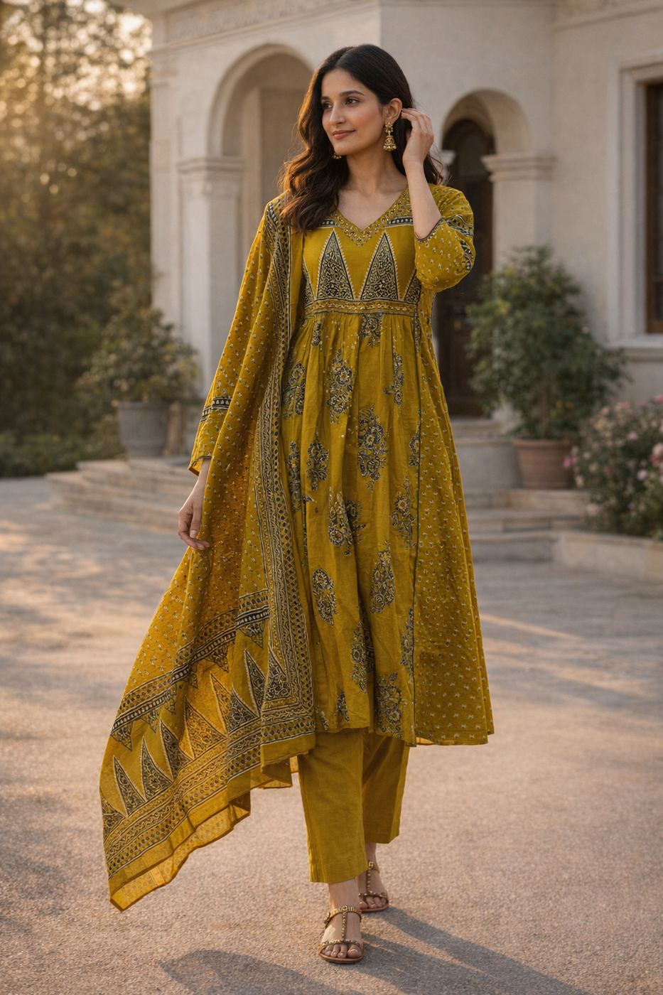 60/60 Pure Cotton with A-Line Pattern